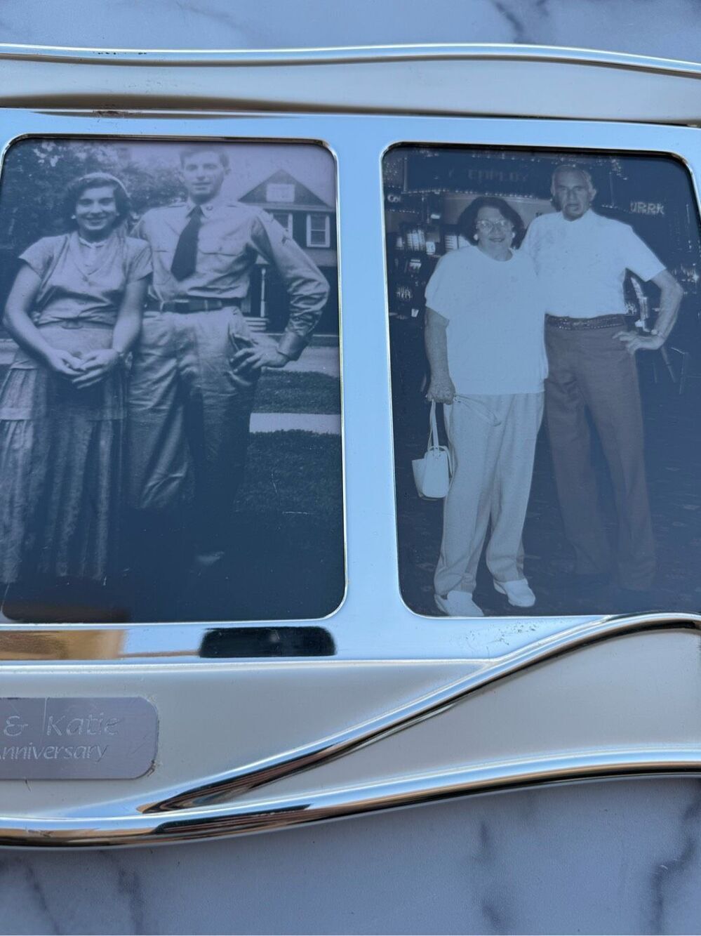 John & Kate vintage photographs framed 60th Anniversary American wife husband co